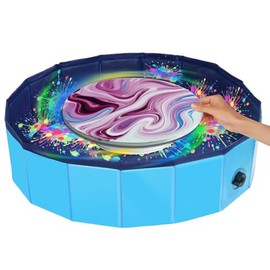 Protector de salpicaduras de pintura acrílica, herramientas de arte fluido para proyectos de manualidades y manualidades de pintura, evita derrames y desorden (31.4 x 8.3 pulgadas)