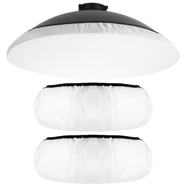 22 Inch/55 cm Beauty Dish Diffuser Sock, Soft White Lamp
