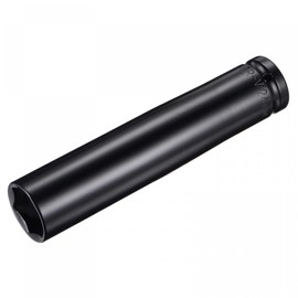 sourcing map 1/2" Drive by 24mm Deep Impact Socket, Heat-Treated CR-V Steel 6" Length, 6-Point Metric Sizes