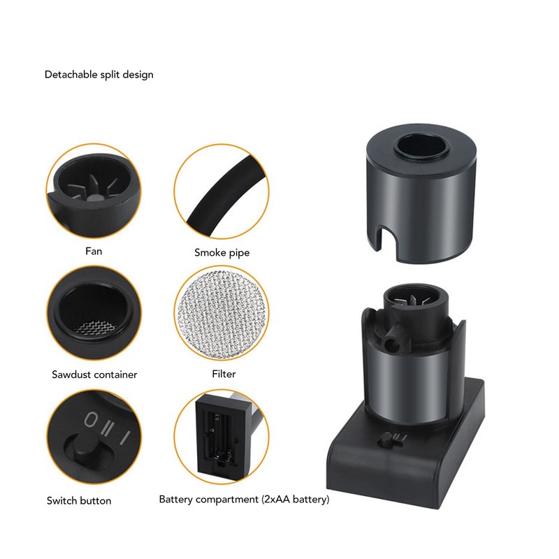 Portable Smoke Infuser Cocktail Drink Smoker 2 Gear DIY Kitchen