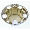 BB Auto New Wheel Hub Center Cap Chrome Red Replacement