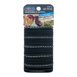 Scunci Everyday & Active Hair Elastics, 30 count