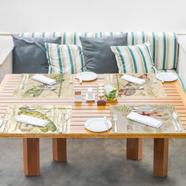 GICHUGI Dragonfly Place Mats Set - Set of 4 Spring Dragonfly Garden Table Mats 12x18, Spring Decor, Rustic Farmhouse Decor, Dragonfly Decor