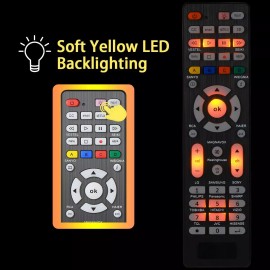 AZMKIMI Light-Up Button Universal TV Remote - 2 PCS for Easy Access to 15+ Brands