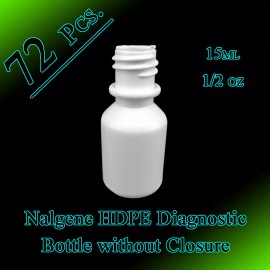Nalgene 72pcs 15ml-1/2oz Nalgene HDPE  Bottle without Closure Sample, Scientific
