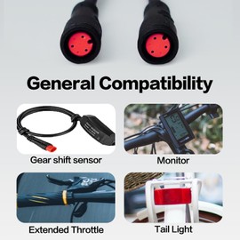 RANHOT Electric Bike Y-Split Extension Cable 1T2 Extension Wire