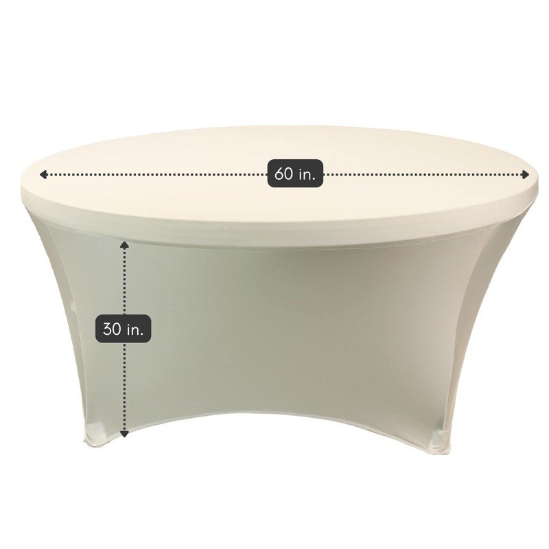 YOUR CHAIR COVERS - Stretch Spandex 5 ft Round Table