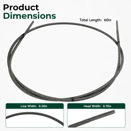 AIYOYOLIFE 60 in Flexible Drive Shaft Cable Compatible with Echo Shindaiwa Edgers SRM-225 SRM-2620 SRM-3020 Replace#: C506000470 A32000120 Weedeater Shaft