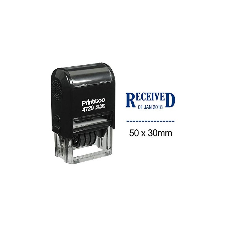 Printtoo Self Inking Dater Stamp with Received Text Date Document