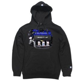 FTD Apparel Men's SRT 4 Turbo Engine Blue Pullover Hooded Sweater - XXL Black