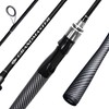 SEASIR Grandmaster Fishing Rod, Portable Spinning/Bait-Caster Rod 2-Piece, Compact Fishing