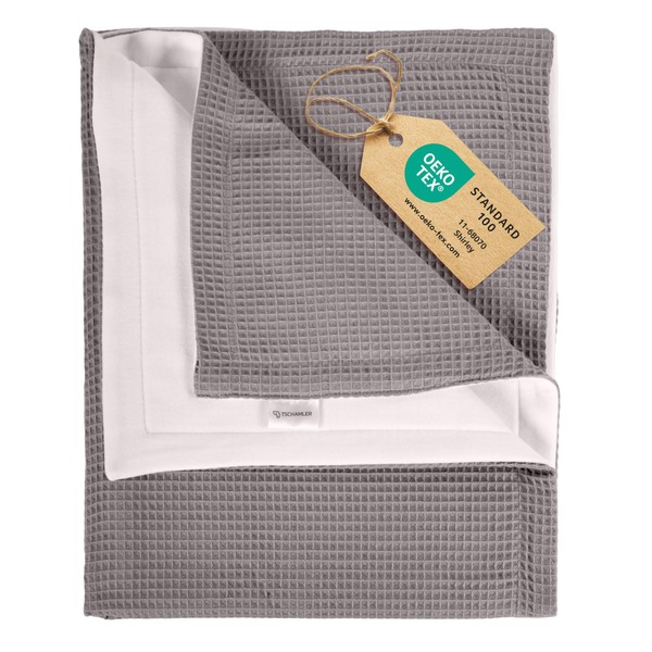 TSCHAMLER® Baby Waffle Pique Blanket - Fleece Oeko-Tex® 80 x