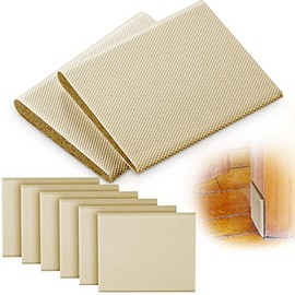 6 Pieces Self-Adhesive Door Corner Seals, Weather Stripping Wedge Draft Stopper, Door Frame Seal Corner Foam for Weather Protection, for Lsolation of Noise (Beige)