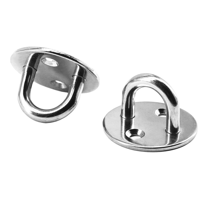 UTwaySteelPro Round M8 Stainless Steel Pad Eye Plate, Heavy Duty