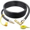 8FT Propane Quick Connect Hose RV to Grill, Propane Elbow
