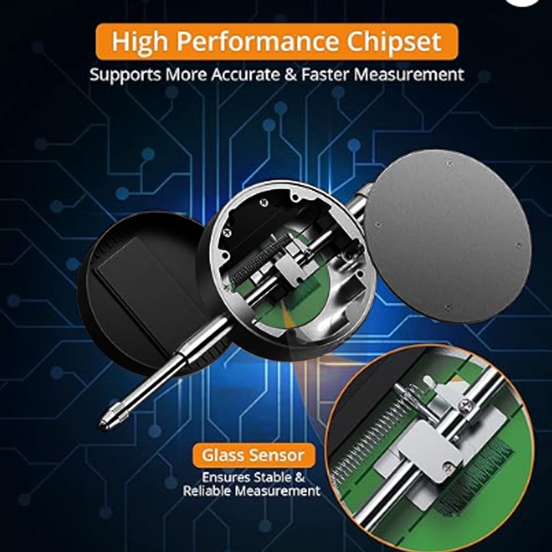 Digital Dial Indicator 3V 0‑25.4mm Range 0.001mm Resolution Digital Probe