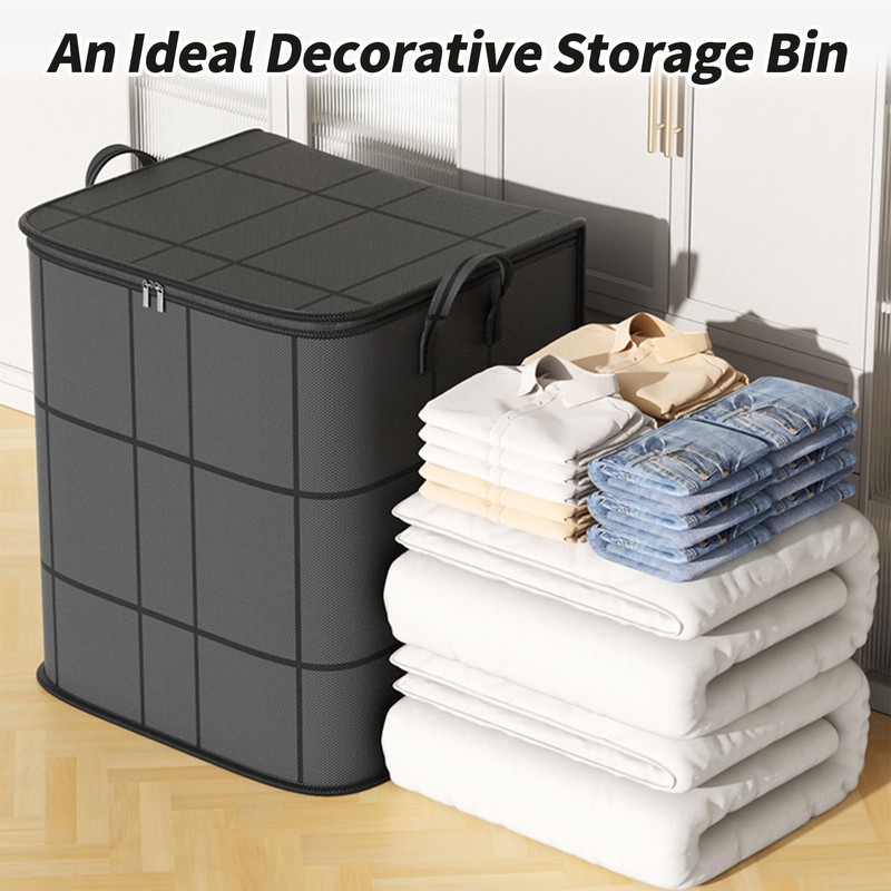 HausArtX 4 Pack Large Clothes Storage Bags, Comforter Storage organizers