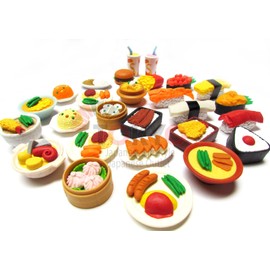 20 of Assorted IWAKO Japanese Puzzle Eraser - Restaurant Food Collection (20 will be randomly selected from images) by Iwako