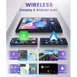 Podofo 32G Car Stereo Radio for Nissan Altima 2008 2009 2010 2011 2012 Wirless Carplay Android Auto 9 inch HD IPS Touch Screen Bluetooth GPS WiFi FM/RDS MirrorLink Backup Camera (for Manual A/C)