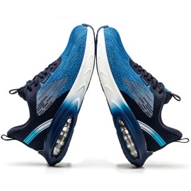 AONETIGER Mens Safety Steel Toe Shoes Working Lightweight Breathable Industrial Construction Sneakers Blue 38