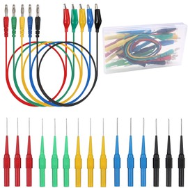 RUNCCI-YUN Multimeter Test Leads Kit, 4 mm Banana Plug Alligator Clip, 30 V Multimeter Test Probe, Automotive Test Probe, Banana Test Cable for Car Repair Diagnostics, Multimeter, Pack of 20