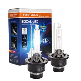 SOCAL-LED 2x D4S Xenon HID Bombillas 35W AC OEM de faros de Reemplazo directo 6000K Cristal blanco
