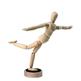 Artist Manikin Posable Figure - 8” Magnetic Wood Mannequin Form for Human Figure Drawing - Full Body Mini Wooden Art Model on Stand - Life Drawing Supplies