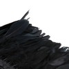 YINETTECH 1 x 2 m Goose Feather Feather Trim Black
