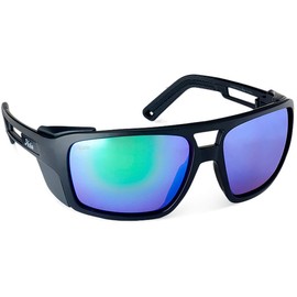 Hobie - El Matador Polarized Sunglasses - Outdoor Sunglasses with HydroClean Lenses for Men and Women - Sea Green Mirror Lenses/Satin Black Frame