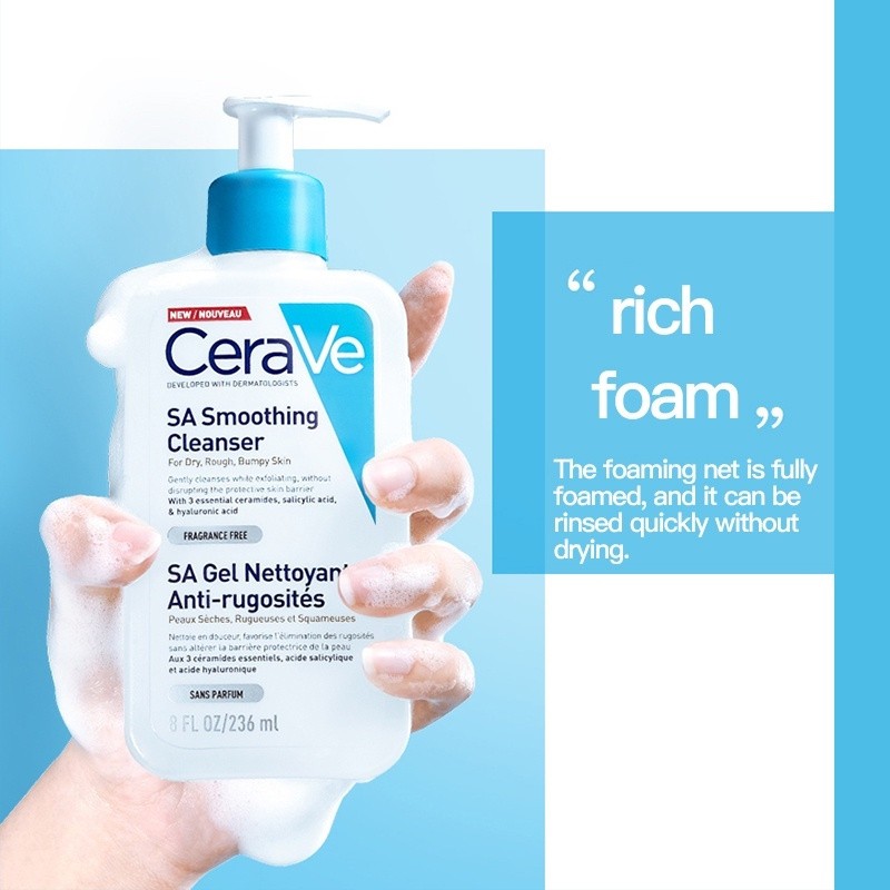 CeraVe SA Smoothing Cleanser 236ml, Original CeraVe Sa Cleanser Face