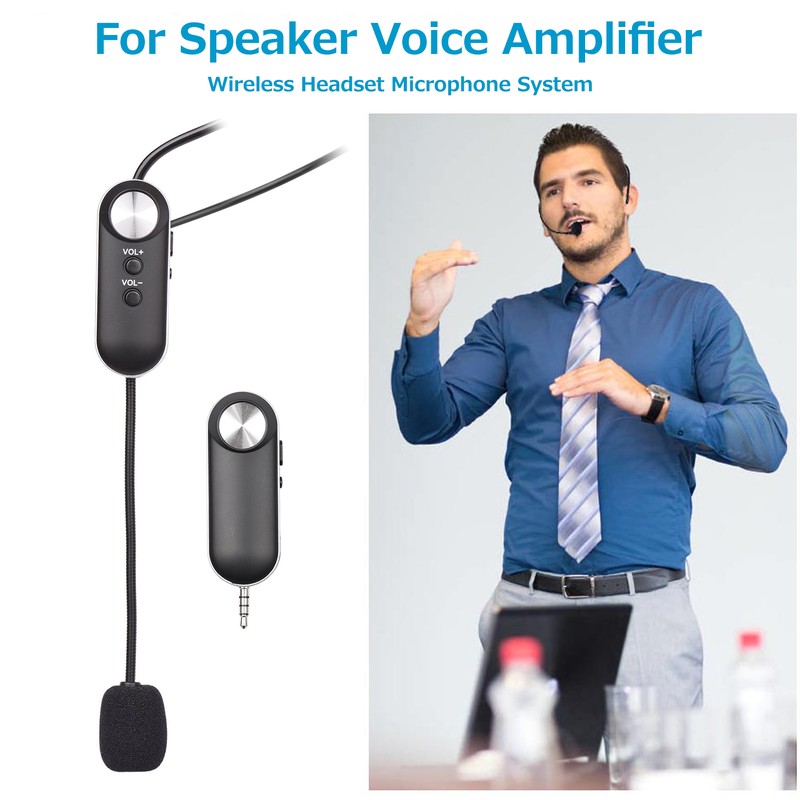 UHF Headset Wireless Microphone Professional Wireless Mic Set 6.35mm Receiver