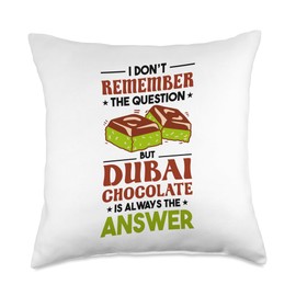Dubai Chocolate Throw Pillow