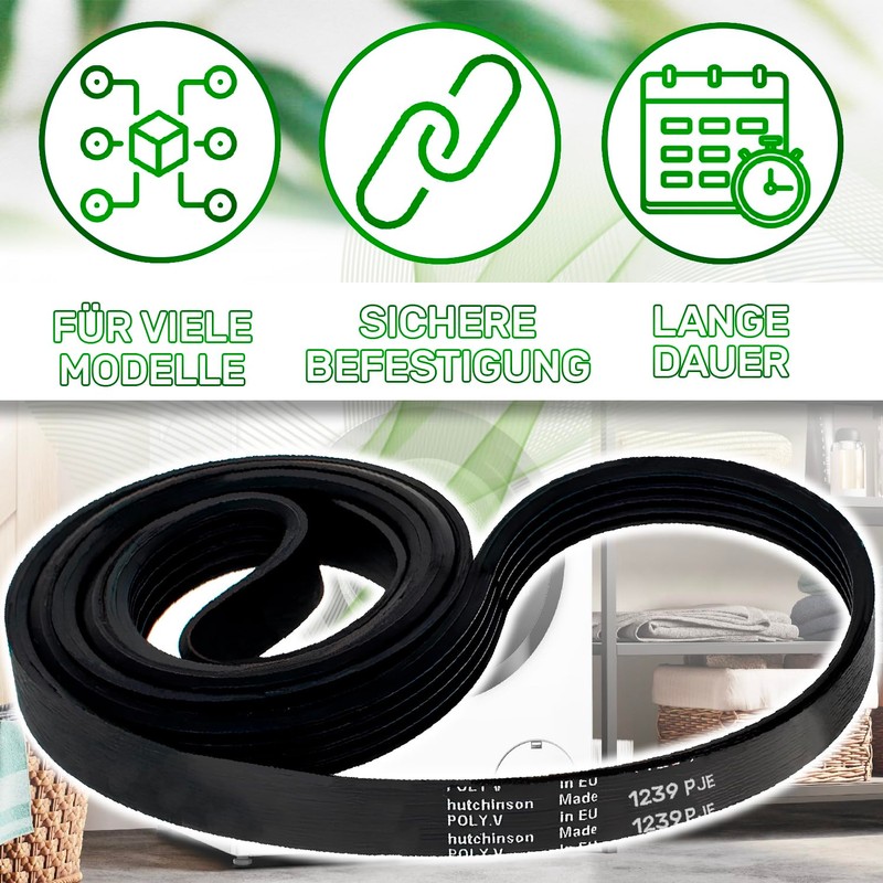 V-belt washing machine Poly-V 1239 PJE 5 with original code