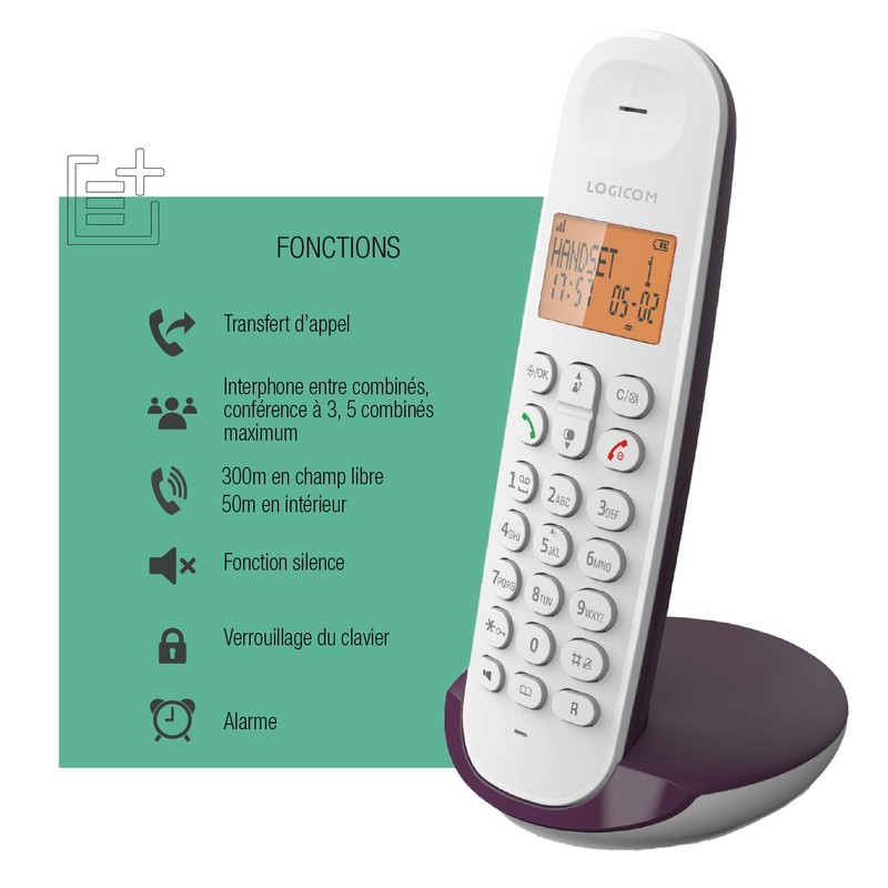 Logicom ILOA 150 Cordless Landline Telephone without Answering Machine -