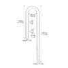 QWORK Glass Inflow Aquarium Lily Pipe - 17mm for 5/8''(16/22mm)