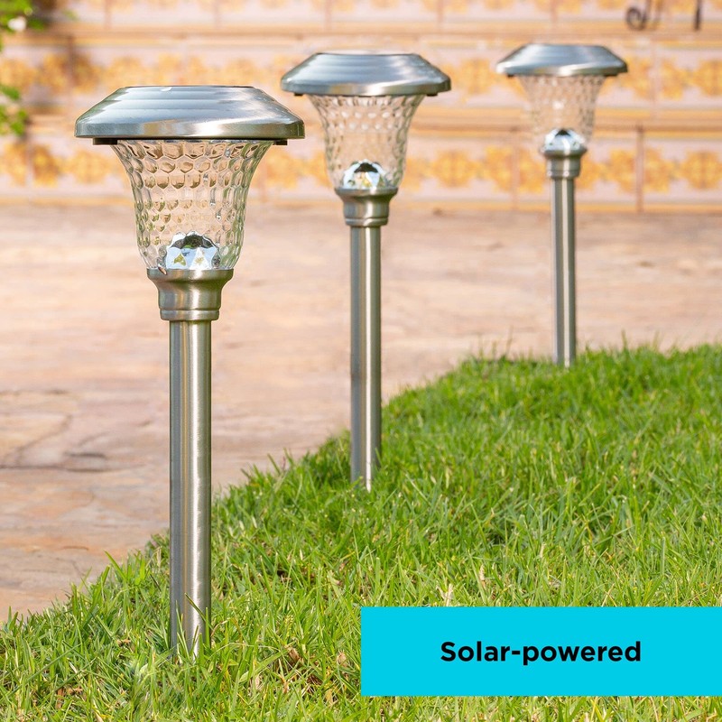 BLACK+DECKER Solar-Powered Outdoor Path Light - 8 Pack (BDSLPT8P)