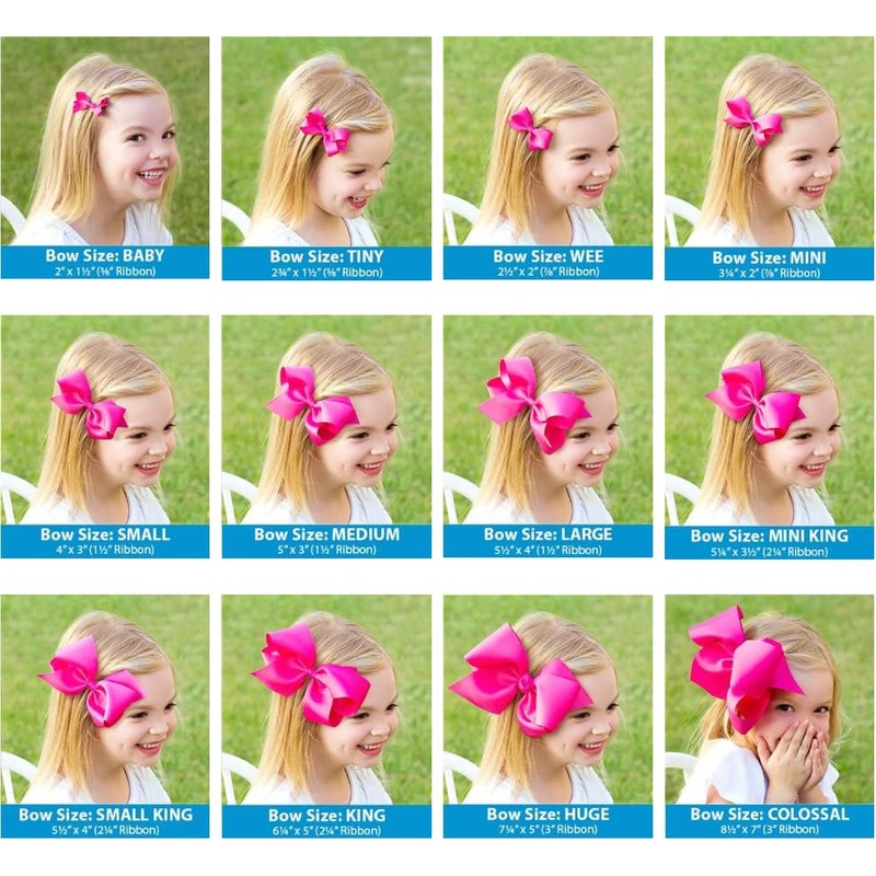 Wee Ones Girls' Grosgrain Hair Bow with Trendy Star Emrboidery