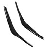 1 Pair Car Headlight Eye Lid Covers Bright Black Smooth