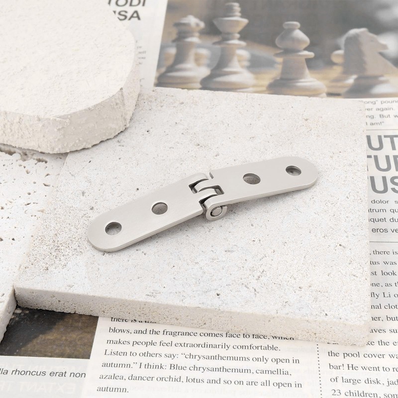 OTOTEC 20PCS 180 Degree Folding Flip Hinges 76x15mm Hole Center
