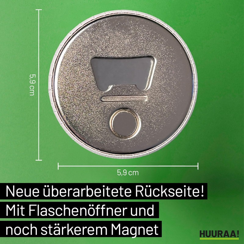 Huuraa Magnet Amrum Strandmotiv Geschenk 59mm Flaschenöffner Amrum Geschenkidee