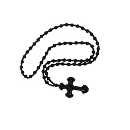 N40 - Beautiful 6mm Black Agate Gemstone Bead Prayer Mala/Necklace - Handmade by Jeannieparnell