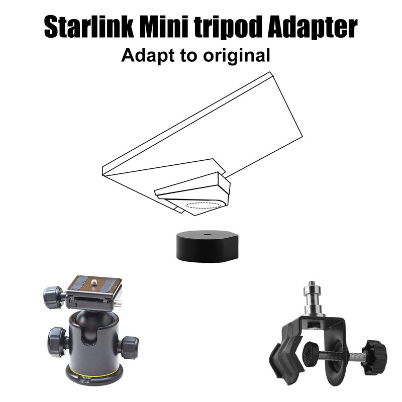 Tripod Adapter for Starlink Mini, Aluminum Alloy Tripod Mount Adapter