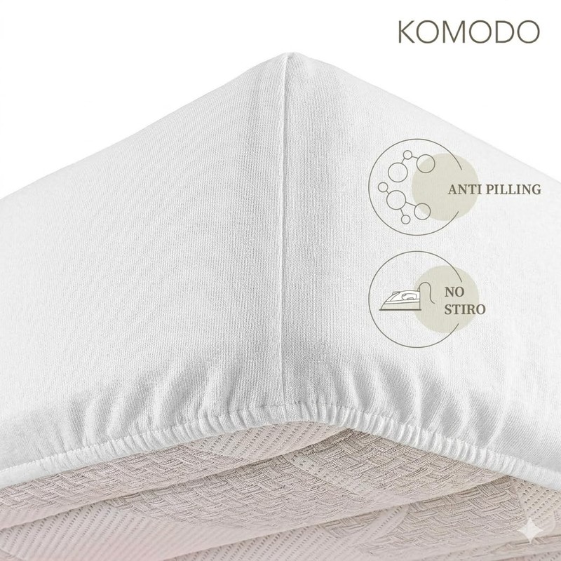 Single Fitted Sheet with Corners Plain Elastic on 4 Sides
