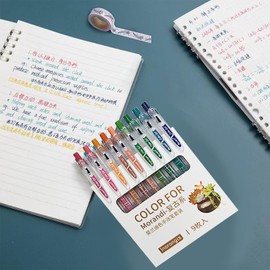 kinleed Gel Pens Set, 9 Colors Retractable Medium Point(0.5mm) Gel Colored Pens,Smooth Writing Perfect for Adults and Kids Journal Notebook Planner,Writing in Office and School (Morandi Retro system)