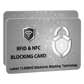 SaiTech IT 2 PK RFID Blocking Cards Protect Your Entire Wallet, Purse, and Cards from NFC Contactless Theft Wallet for Men & Women- PL Silver, Silver, Rf