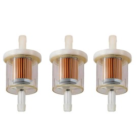 (Pack of 3) 49019-0027 Universal 40 Micron 1/4 Inline Fuel Filter 49019-0014 49019-7001 49019-7005 for Briggs & Stratton 691035 493629 5065 2hp 17.5hp 27hp 35hp Engines