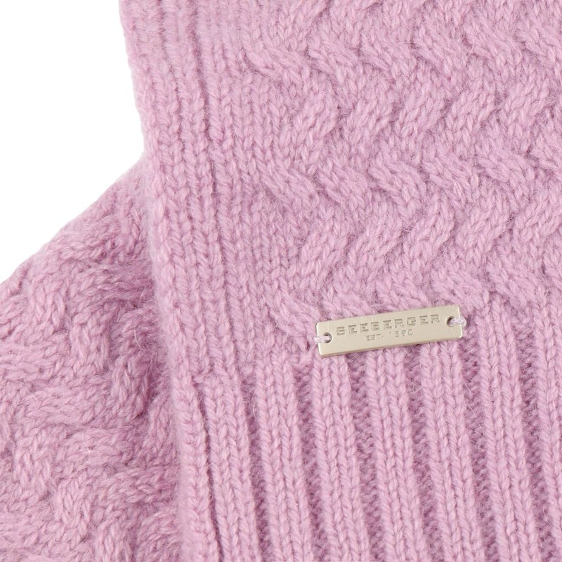 Seeberger Women's Merino Yak Knitted Scarf, pink