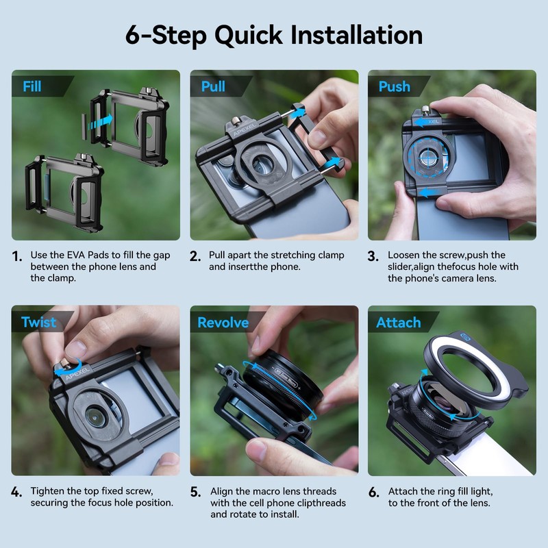 APEXEL 10-20X Macro Lens for iPhone & Android Phones |