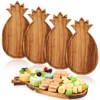 Geetery 4 Pack Pineapple Shaped Serving Trays Wooden Charcuterie Boards