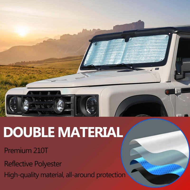 Tumukiw Front Windshield Sun Shade Compatible with Ineos Grenadier 2020-2024